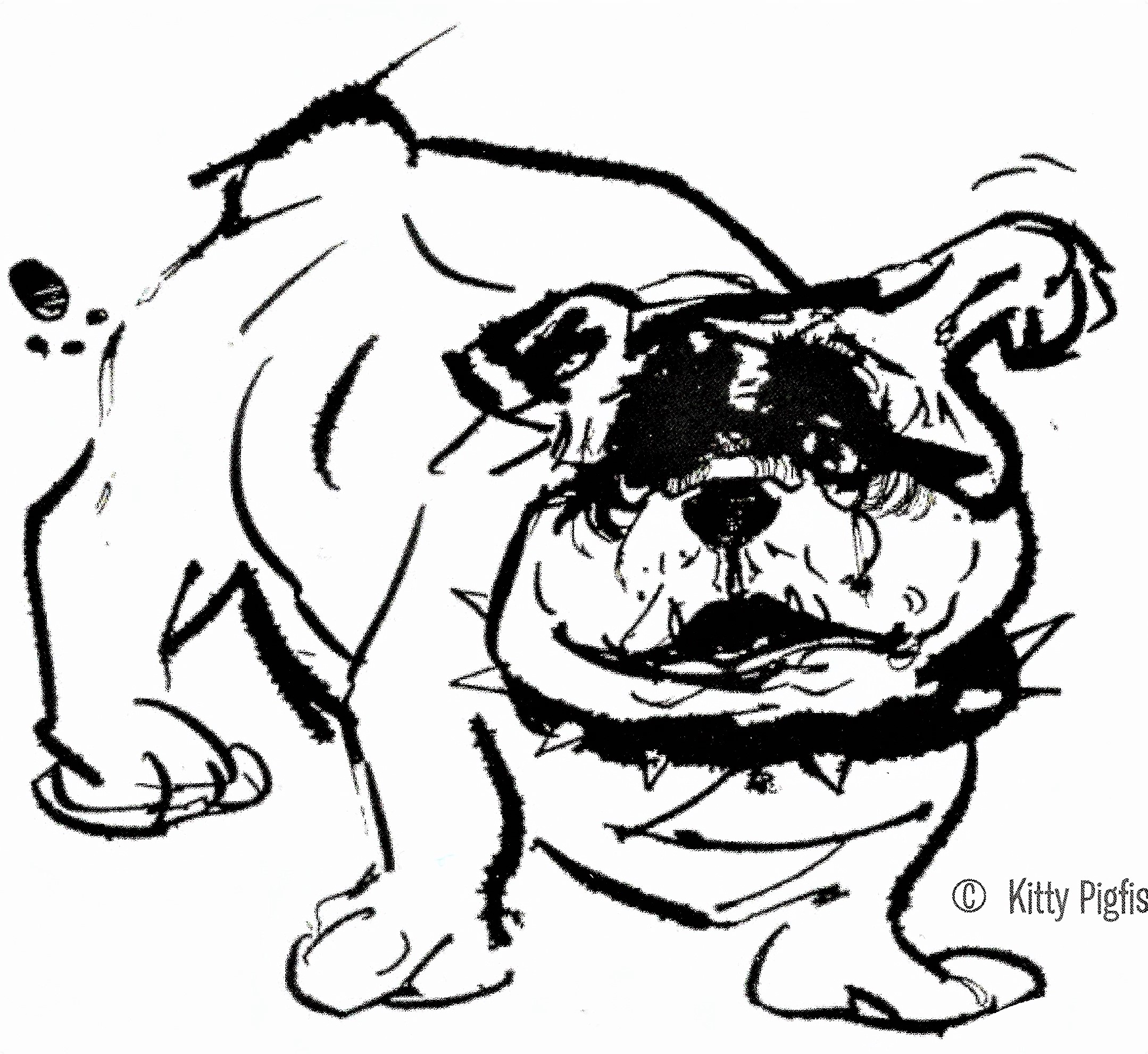 'The Flapper' Drawing 'Kitty Pigfish' (aka LK 'Merlynda' Robinson)