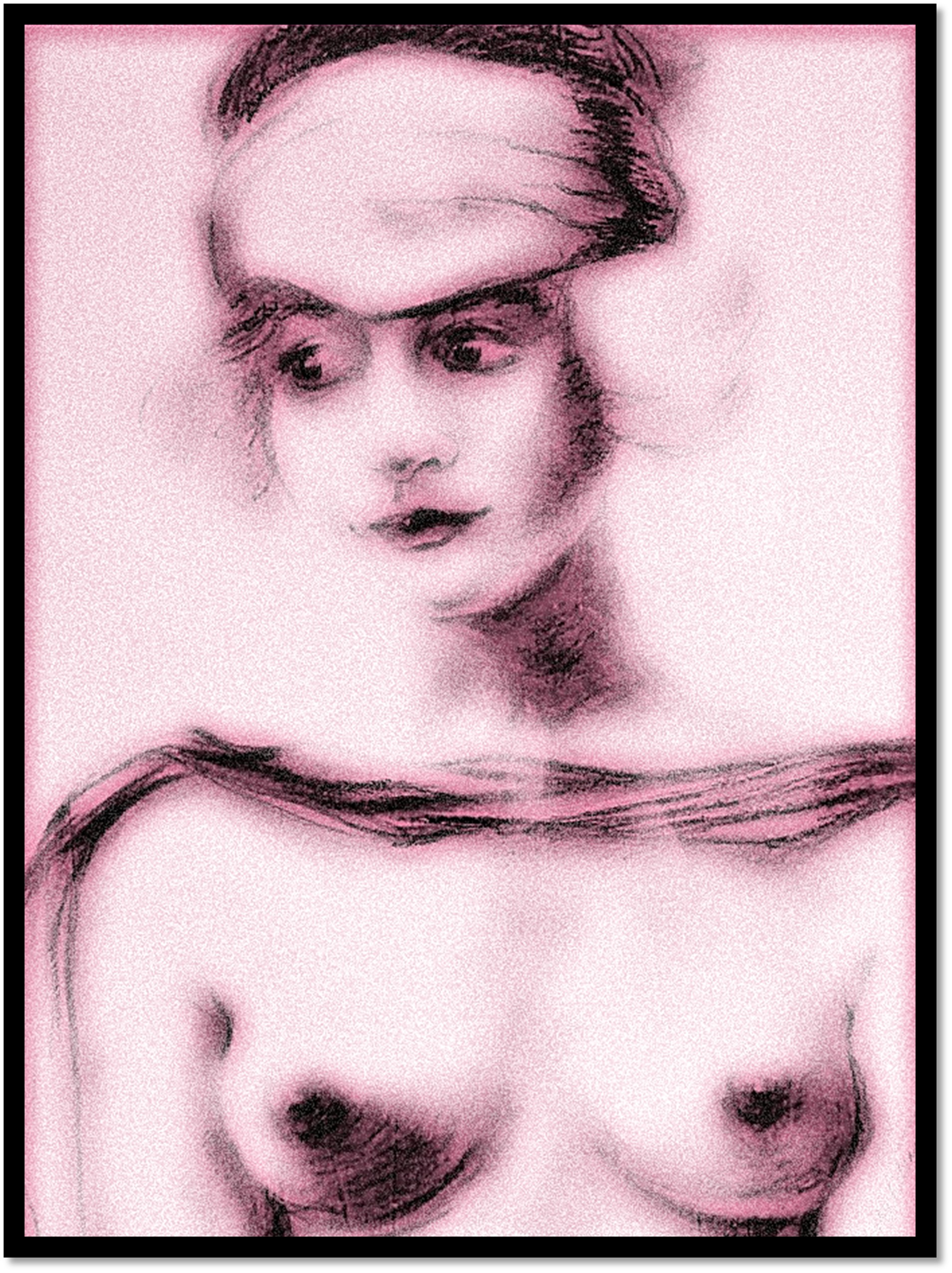 'The Flapper' Drawing 'Kitty Pigfish' (aka LK 'Merlynda' Robinson)